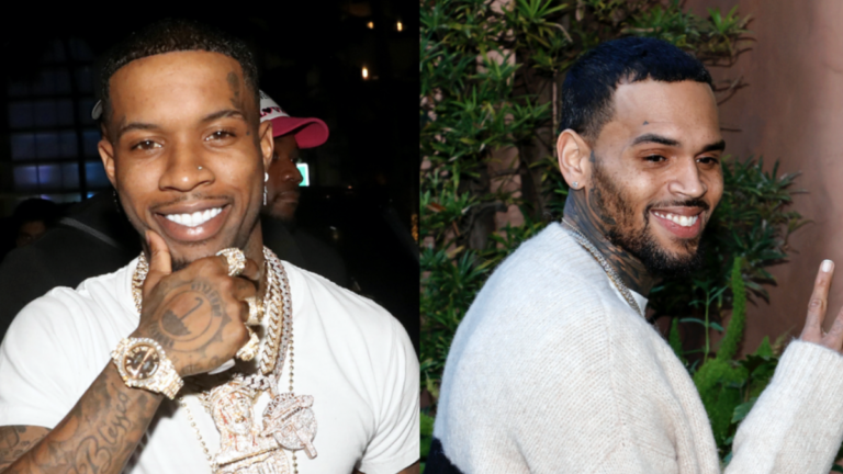 Tory Lanez Gifts Chris Brown Chaîne personnalisée &lsquo;King Of Pop&rsquo;
