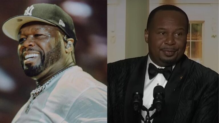 50 Cent réagit au cri « BMF » de Roy Wood Jr lors du dîner des correspondants de la Maison Blanche