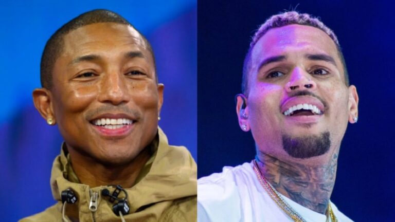 Pharrell fait l&rsquo;éloge de Chris Brown lors de la performance surprise Something in the Water