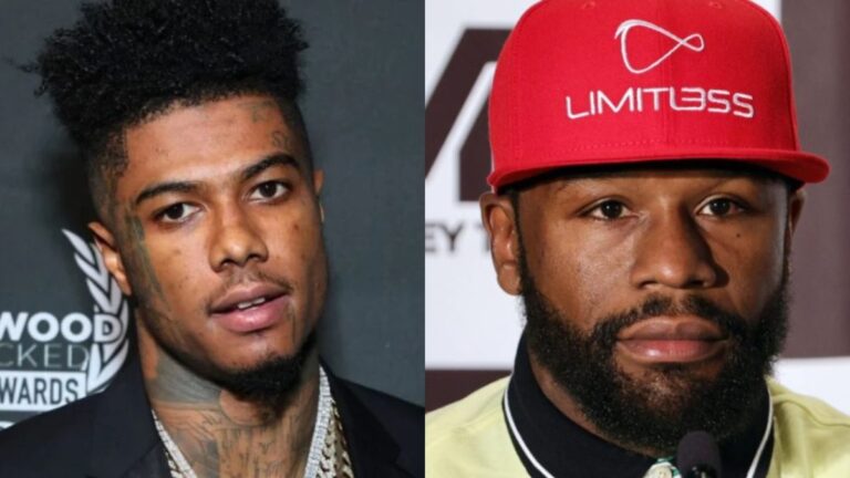 Blueface donne deux coups de poing à Floyd Mayweather lors d&rsquo;un match d&rsquo;entraînement : « Faites en sorte que ça ait l&rsquo;air bien »
