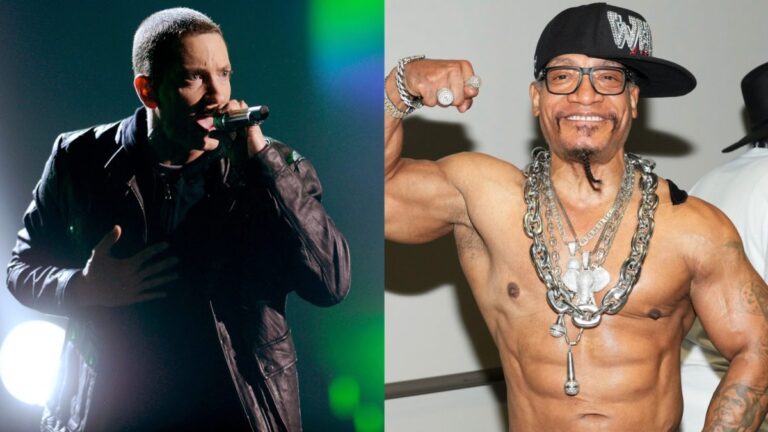 Eminem déchire « Juice Head » Melle Mel sur le nouveau morceau d&rsquo;Ez Mil: « Il a perdu son cul à cause des roids »