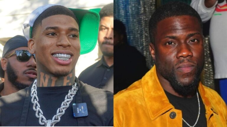NLE Choppa distribue de la nourriture gratuite au nouveau restaurant à base de plantes de Kevin Hart à Los Angeles