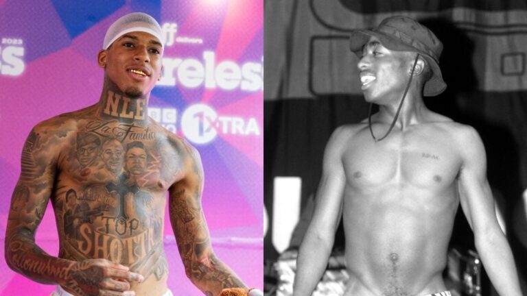 NLE Choppa se déshabille pour recréer la séance photo emblématique de la baignoire 2Pac