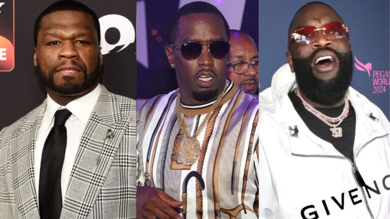 50 Cent prend des photos de Rick Ross et Diddy simultanément avec le message « UOENO »