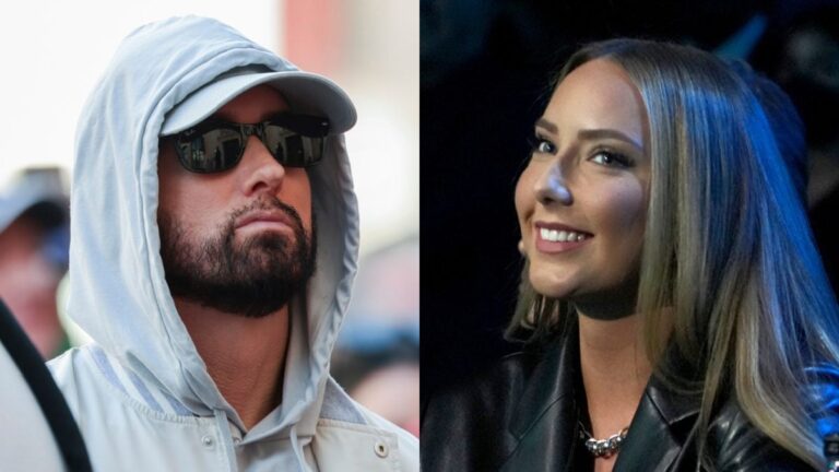 Eminem joue le rôle d'un père attentionné alors qu'il danse avec sa fille Hailie Jade à son mariage