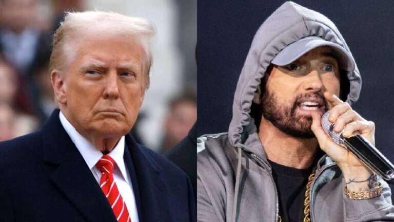 Donald Trump fait allusion aux paroles «  violentes '' d'Eminem dans Bourse de rejeter le procès des émeutes de Capitol