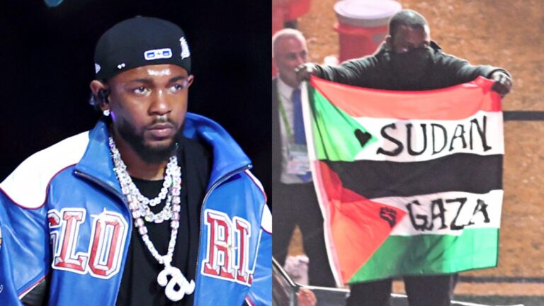 La danseuse de Kendrick Lamar Super Bowl a puni pour la protestation du drapeau du Soudan et de la Palestine