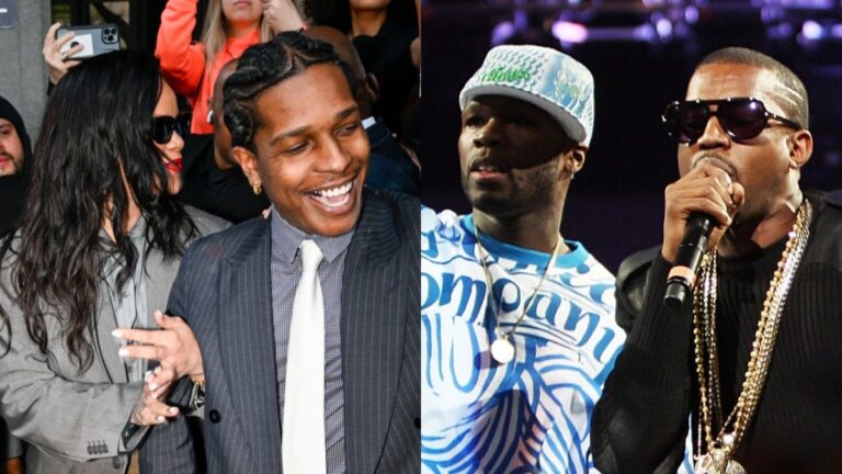 A $ ap rocky rejoint par Rihanna, 50 Cent & Kanye West pour célébrer l'acquittement de la prise de vue