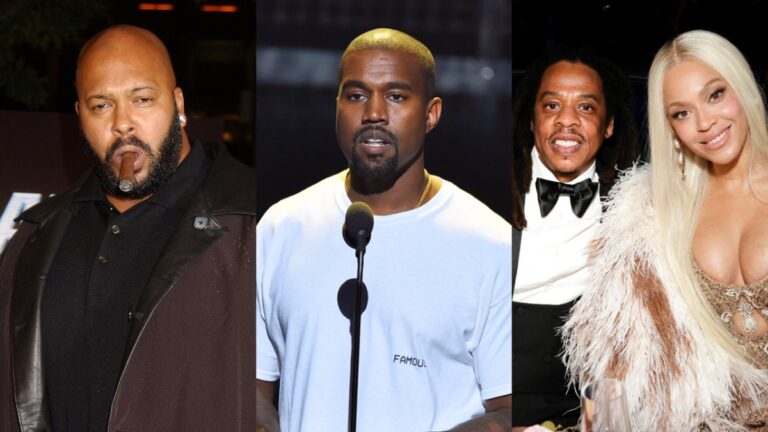 Suge Knight gronde Kanye West pour se moquer de Jay-Z & amp; Les enfants de Beyoncé: «Il est ab * tch»