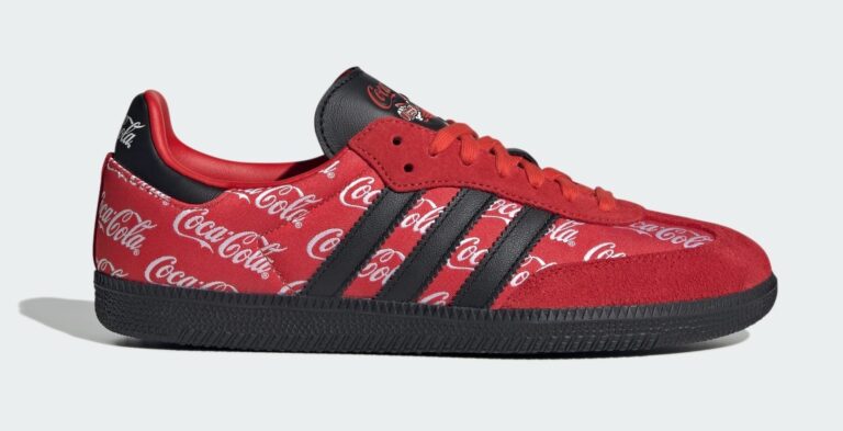 Surfaces de la collection de baskets Coca-Cola x Adidas