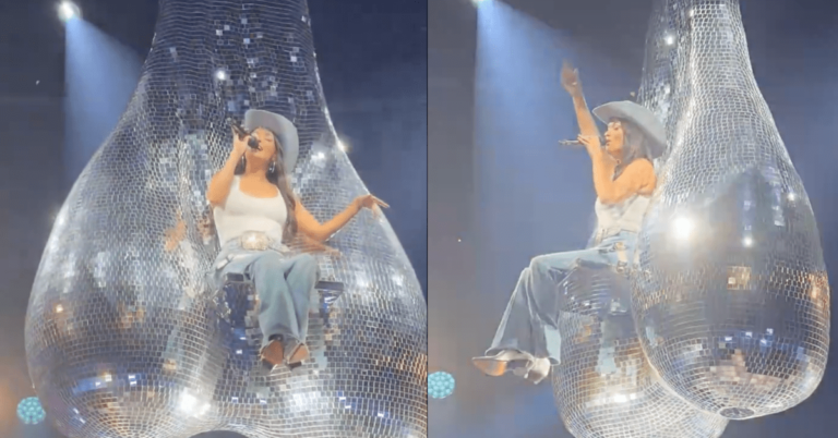 Kacey Musgraves s'amuse en tournée avec la performance aérienne « Nutsack »