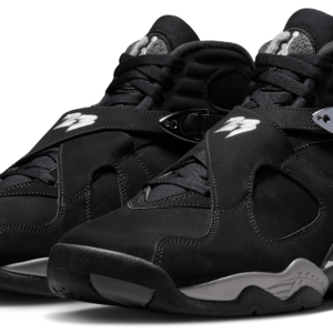 Look officiel de la Air Jordan 8 « Black Chrome » 2026