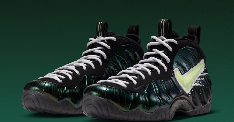 Aperçu détaillé de la Nike Foamposite Pro « Mummy Ducks »