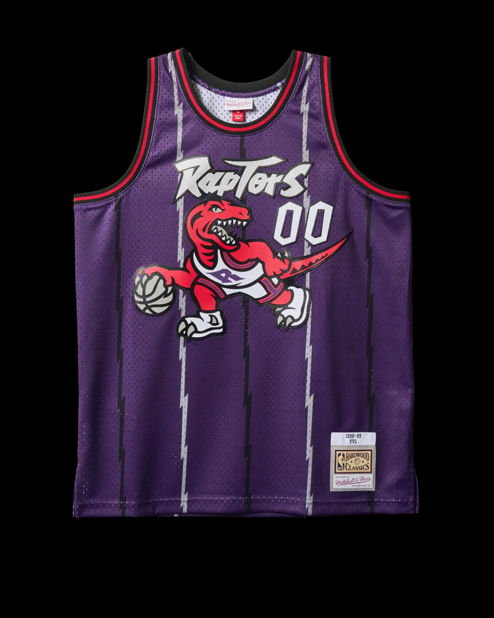 MAILLOT NBA PLAYBOI CARTI X M&N TORONTO RAPTORS 1998 (VIOLET)