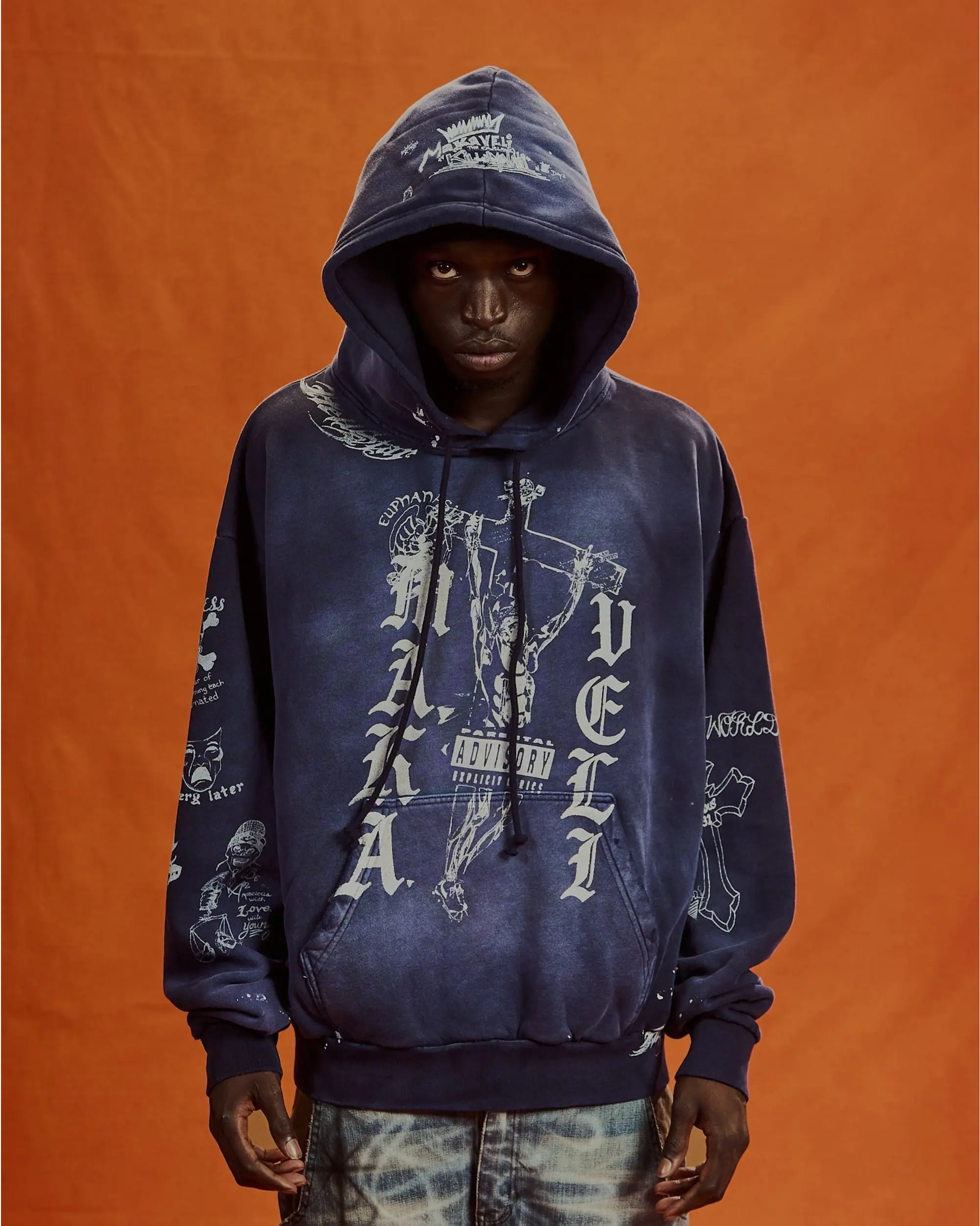 Sweat à capuche Makaveli de minuit