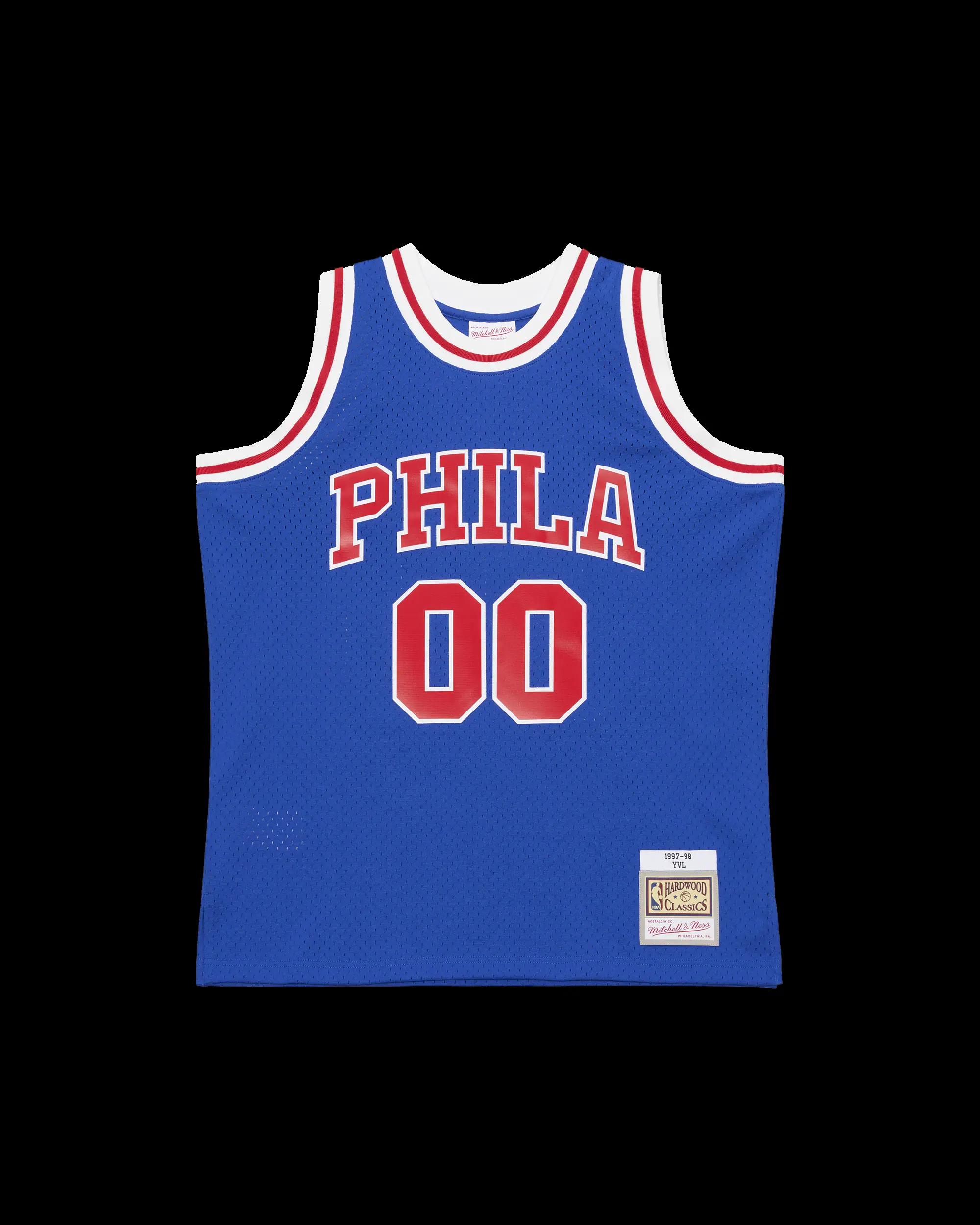 MAILLOT NBA PLAYBOI CARTI X M&N HARDWOOD CLASSICS 1996-97 PHILADELPHIA 76ERS