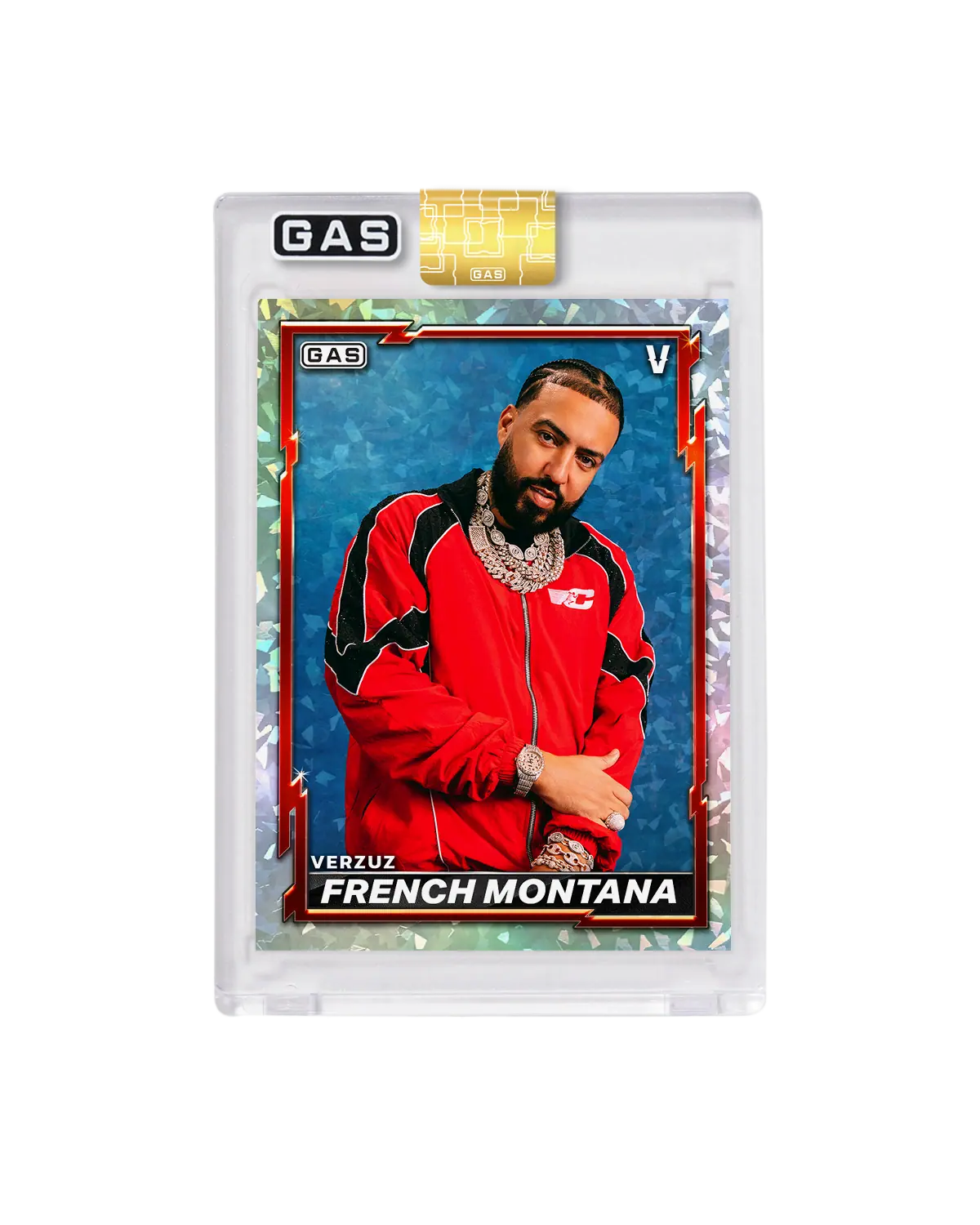 Carte French Montana x Verzuz x GAS Cracked Ice Foil en édition limitée