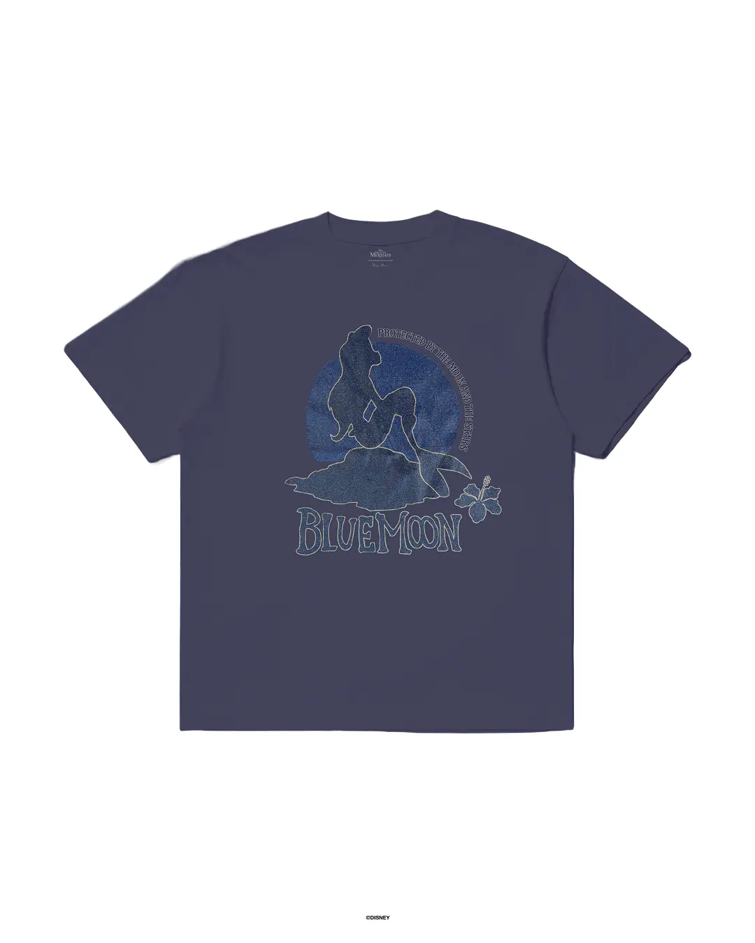 Zara Larsson X La Petite Sirène - Tee-shirt unisexe Gold Glitter Blue Moon (Bleu)