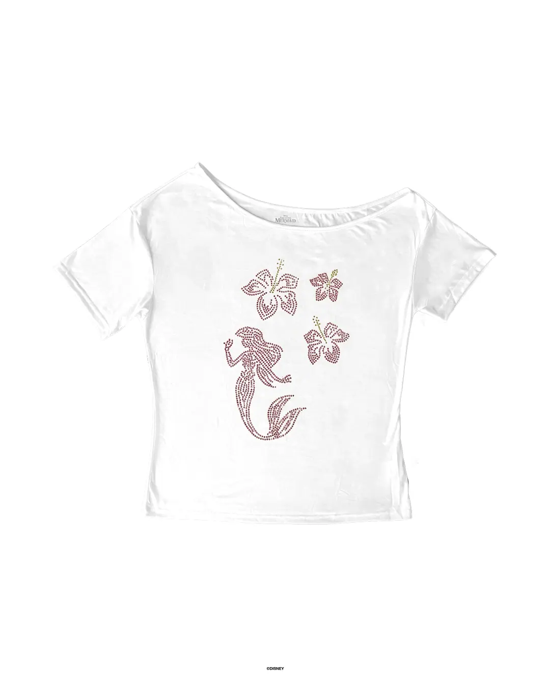 Zara Larsson X La Petite Sirène - T-shirt pour femme Music Bar (Blanc)